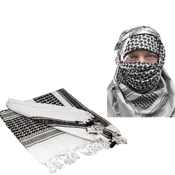 Picture of WHITE/BLACK SHEMAGH SCARF